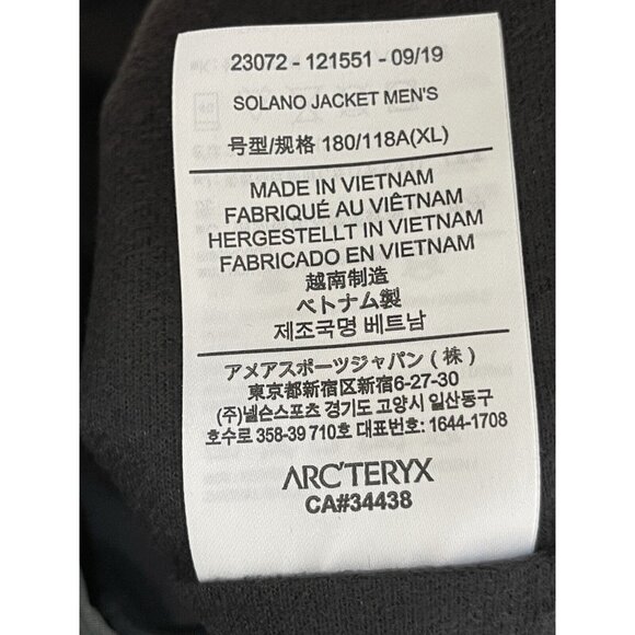 Arcteryx Jacket Mens Size XL Gray Goretex Long Sleeve Pockets - Picture 8 of 9